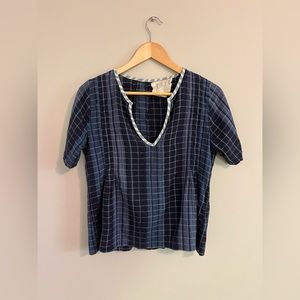 Ace & Jig Blue Plaid Blouse